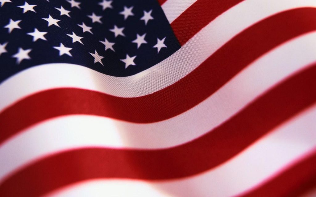 Waiving American Flag