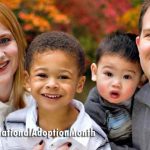 Mother and Father with adopted childnren