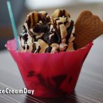Cup of ice cream sundae