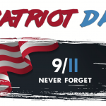 American Flag Art with Patriot Day and 9-11 Never Forget