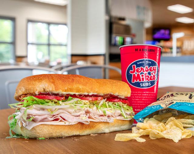 Jersey Mike's Sub, Drink, and Chips