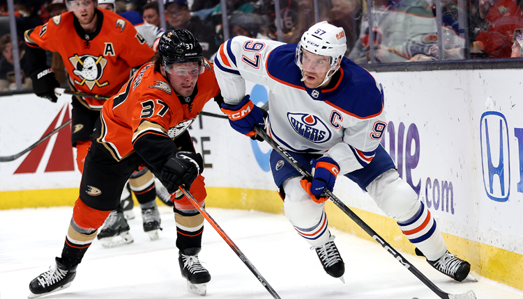 The Ducks and Oilers battle it out on the ice